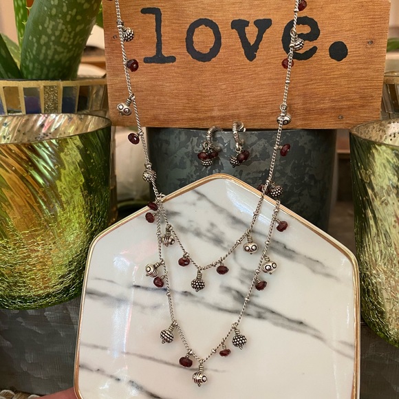 Brighton”PLAY OF LIGHT”Ultra Rare Red Garnet Set - Picture 2 of 8